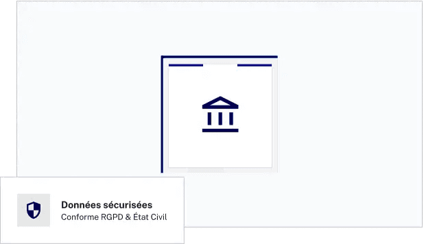 Illustration acte de mariage - Données sécurisées, conforme RGPD et État Civil